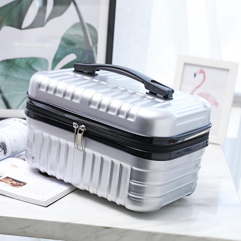 Retro Large-Capacity Makeup Bag and 18-Inch Carry-On Suitcase Combo