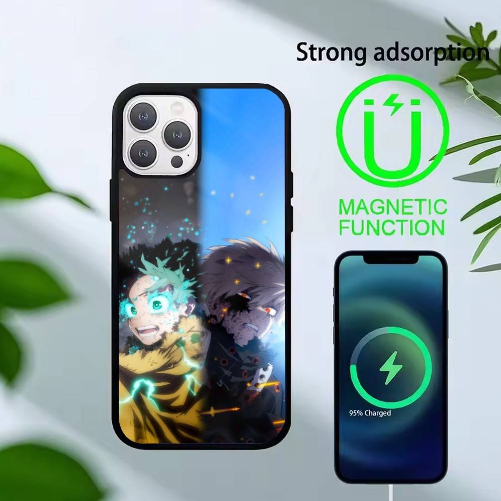 Katsuki Bakugo R-Hero Academia Phone Case For iPhone 14,16,15,13,17,12,Plus,Pro,Max Magnetic For Magsafe Frosted Cover