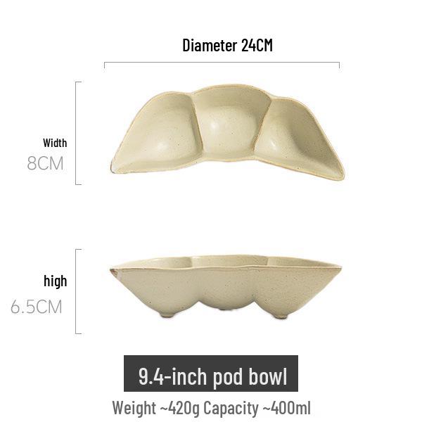 Japanese Handmade Wabi-Sabi Style Retro Pottery Salad and Dessert Plate