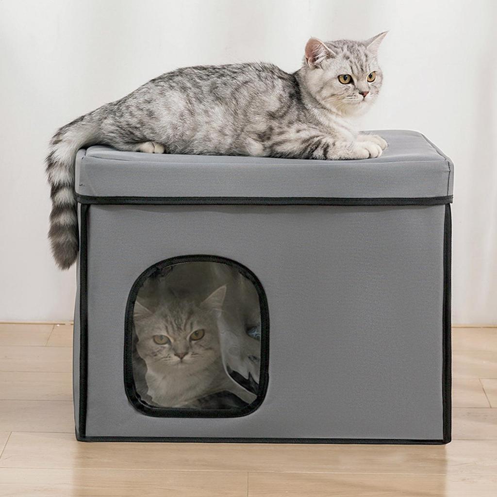 Cooling Cat House Foldable Cat Air Conditioning House Cold Sleeping Enclosure Pet Supply for Outdoor Balcony Apartment Bedroom