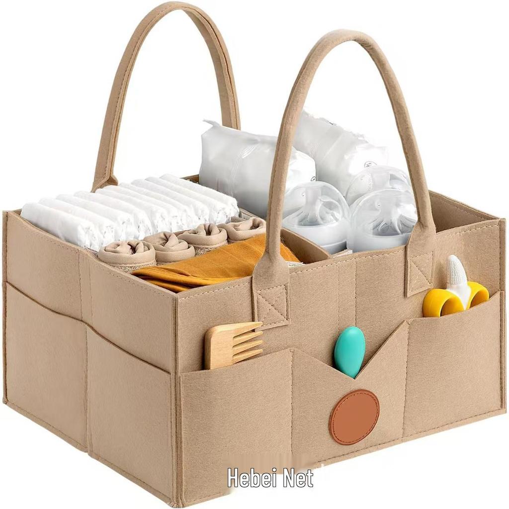 Large Capacity Baby Diaper Bag - Felt Storage & Travel Handbag for Moms