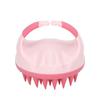 Hair Massager Soft Silicone Waterproof Manual Hair Massage Scalp Cleaning Anti Dandruff Shampoo Brush Pink