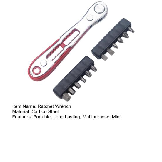 Skraldenøkkel med sklisikkert håndtak Dobbelthodet design Kompakt bærbar Forover Revers Kryssalbue Flat hodenøkkel