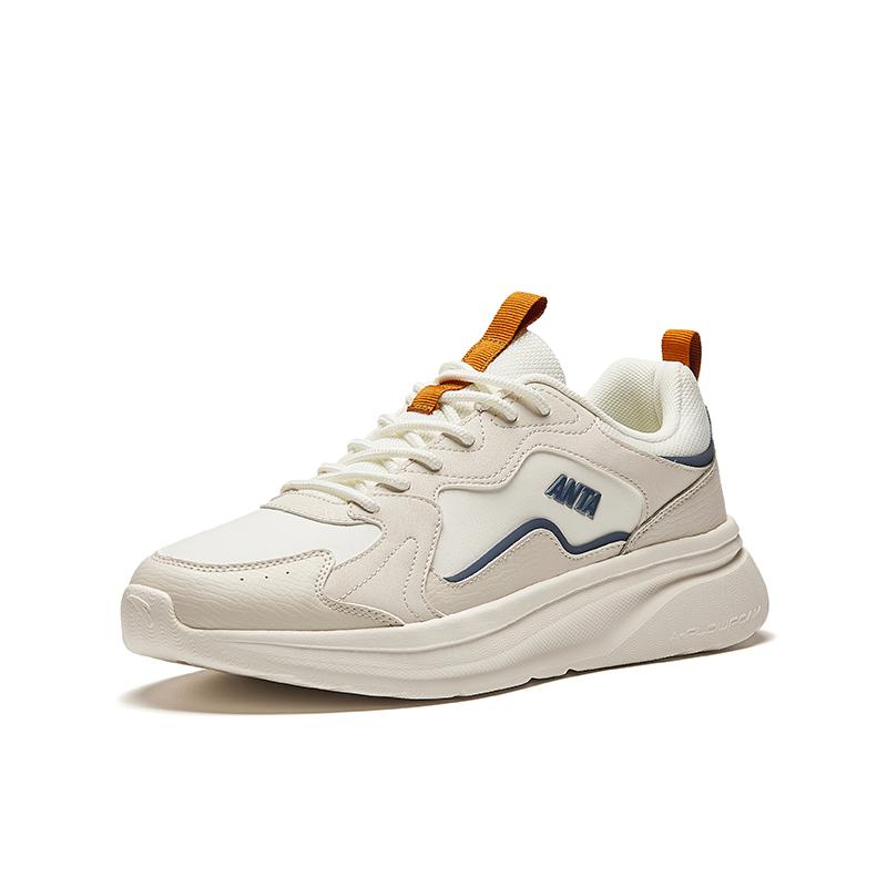 Anta Comfortable Versatile Non-Slip Wear-Resistant Low-Top Casual Shoes Men Sneaker Light-Gray 912438808-6