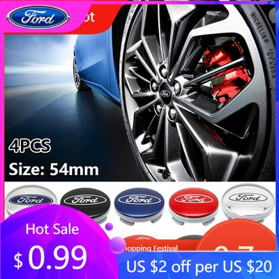 Car Sticker Hot For Ford 4pcs 54mm 5.4cm Wheel Hub Logo Fitting for the Ford Focus Fusion Fiesta Mustang ST F-150 Mondeo Center