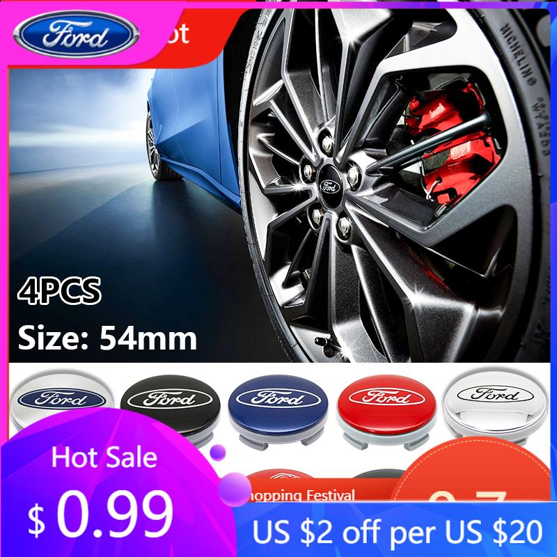 Car Sticker Hot For Ford 4pcs 54mm 5.4cm Wheel Hub Logo Fitting for the Ford Focus Fusion Fiesta Mustang ST F-150 Mondeo Center