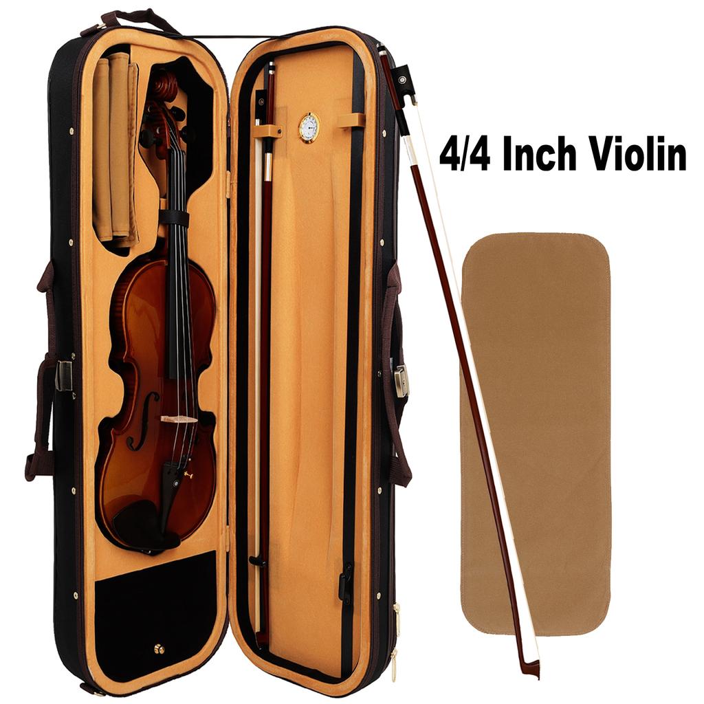 M MBAT 4/4 Violin Semi-Handmade Violin with Premium Spruce Panel & Solid Maple Back Violin for Students Intermediates Beginner