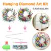 Acrylic Special Shaped Colorful Pattern Rhinestone Diamond Art Window Pendants Diamond Painting Hanging Decor for Office Decor