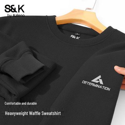 Baleno Men's S&K Waffle Knit Crew Neck Sweatshirt