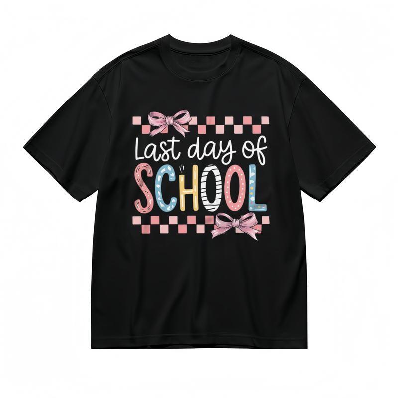 Women's All-Season Breathable Comfortable Classic T-Shirt Bold Letter Design Tee