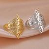 Doppelschichtiger keltischer Knotenring für dicke Finger Große Größe Vintage Miko Statement Fingerband Schmuck