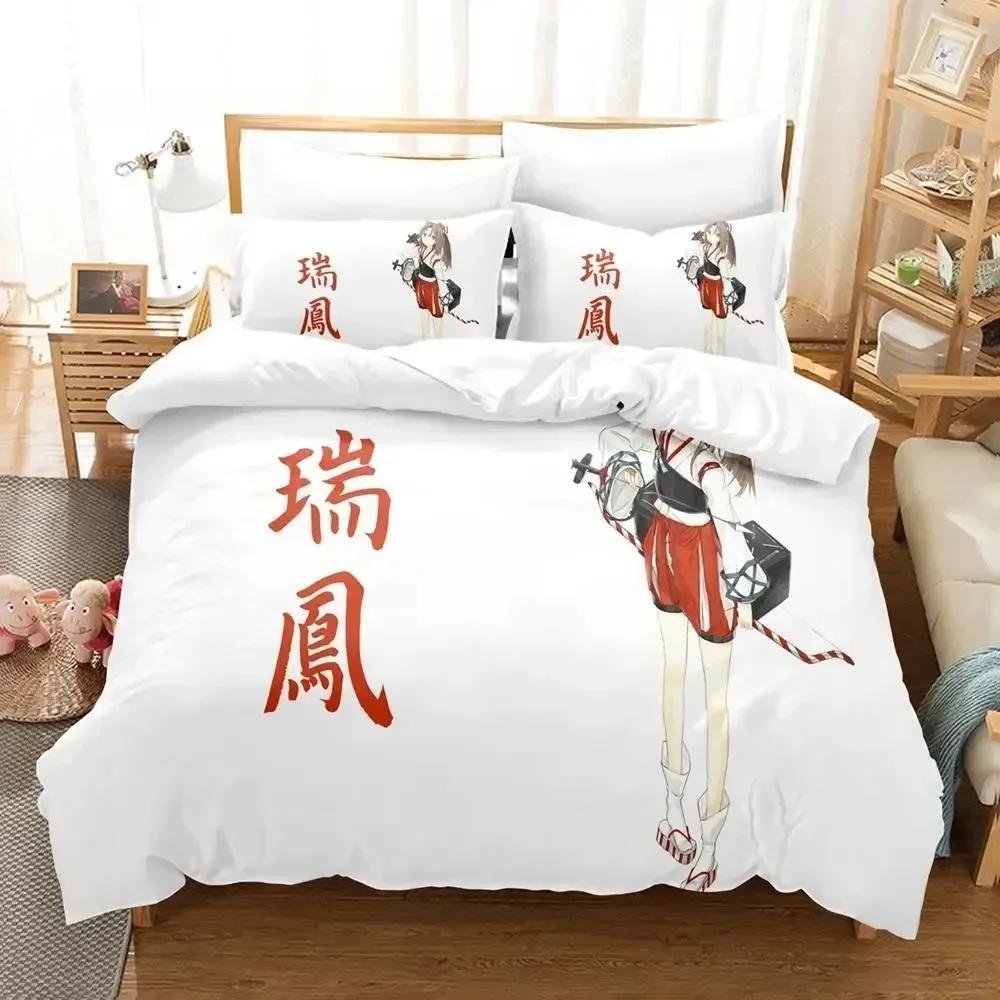 

Zuihou (Kancolle) 3D Print bed sheet set Printed Duvet Cover Pillowcase Bedding Set Linen Sheet Quilt Cover Full Queen King Size 135x200cm