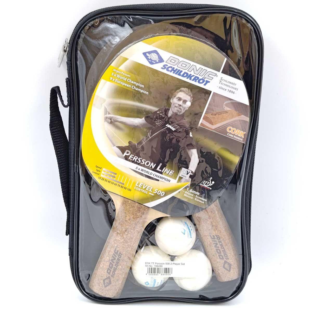 Used [Unused] Donic Persson 500 Table Tennis Racket 2 Ball Case Set 788490 DONIC