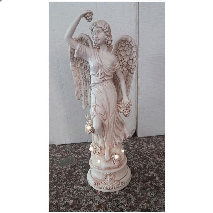 Four Seasons Angel Outdoor Statues With Solar Light Resin Sculpture Ornament Garden Courtyard Decoration Lawn Lights