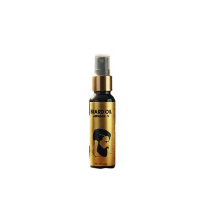 MAX-G Beard Growth Oil - Natural Nourishing Formula for Thicker, Stronger Facial Hair Growth & Men’s Grooming (30ml)