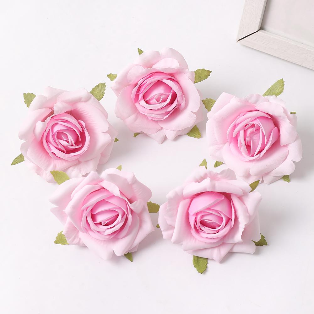 

5/10Pcs Rose Artificial Flower Silk Fake Flowers Home Decor Garden Wedding Party Decoration DIY Craft Garland Gift Accessories 5Pcs розовый
