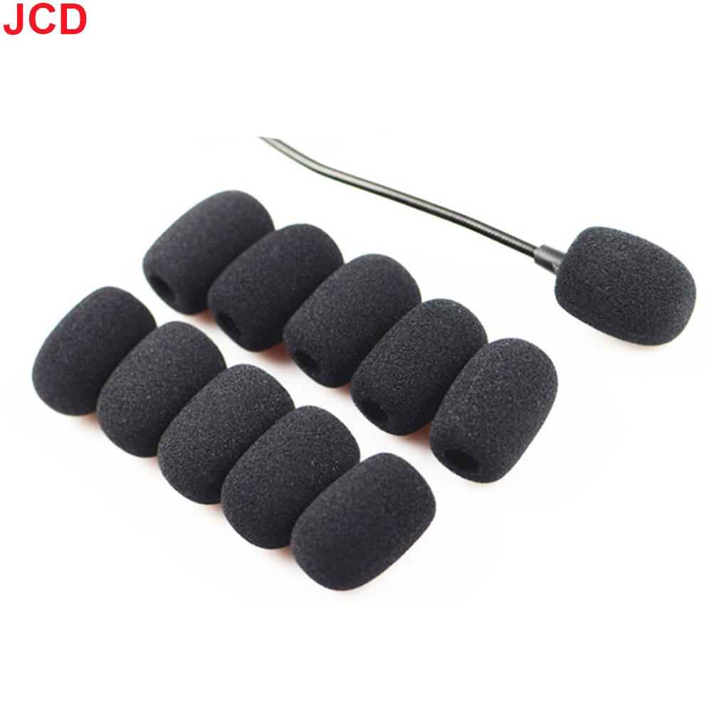 JCD 10pcs Mini Microphone Foam Covers Mic Protector Covers Replacement Headset Windshield Sponge Cover Microphone Cover For Mic