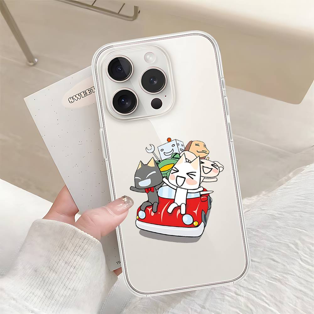 

INS Милый Чехол для Телефона с Кошкой T-Toro Inoue-S Для Iphone17 16 15 11 13 14 Pro Max 7 8 Plus X Xr Xs Max Se2020 12mini Прозрачный Чехол iphone13mini