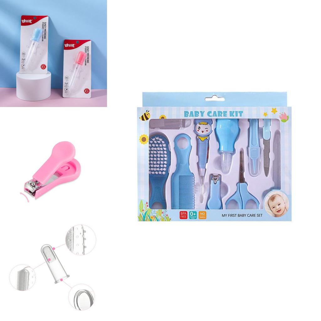 Infant Baby Nail Clippers Kit With Safety Ear Pick Tools And Plastic Materials For Newborns
