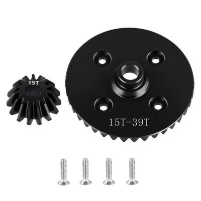 RCMAZO Metal Differential Spur Gear Set, 39T15T RC Spur Gear, Compatible with 110 Scale Tamiya TT02TT02B RC Car Upgrade Parts