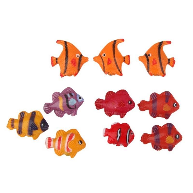 5Pcs/Lot Random Miniature Tropical Fish Fairy Garden Terrarium Figurine DIY Bonsai Craft