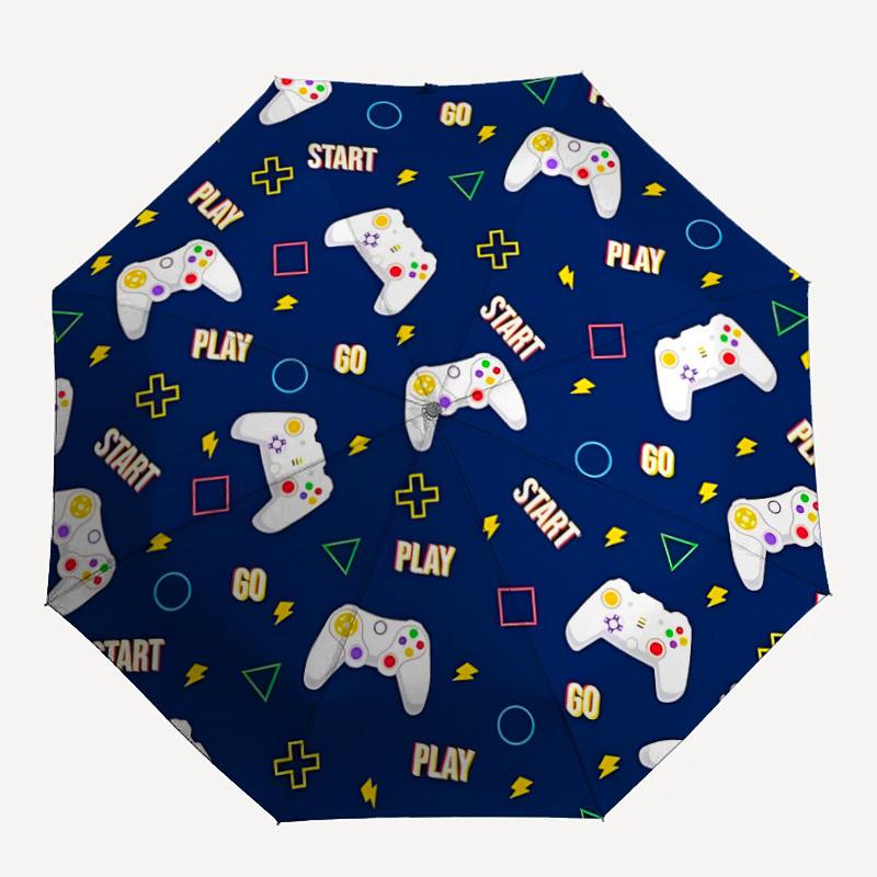 

1pc Gaming Controllers Automatic Open/close Folding Compact Umbrella, 8 Rib Sturdy Canopy, Lightweight Portable, Commuting Use, Gift,,107