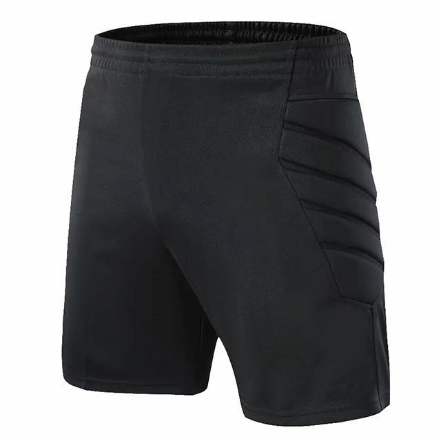 Professional Soccer Goalkeeper shorts Men Safety Hip Pad Soccer Shorts Athletic Soccer Training Goalkeeper Shorts Skateboard Asian size S чёрный