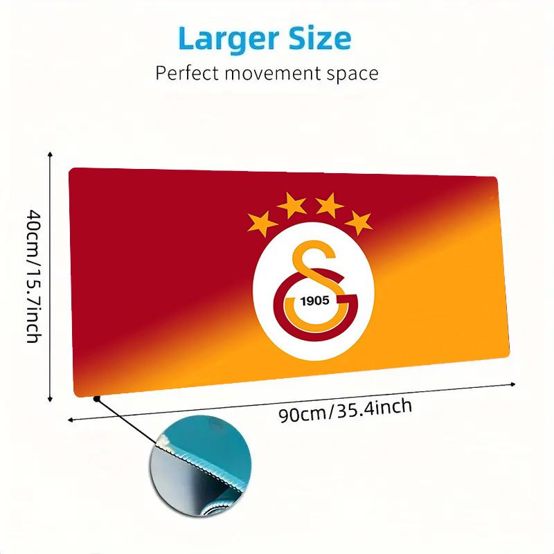 Galatasaray SK2 Print Cushion Non-slip Laptop Tablet Big Mousepad XXL Mat Mini PC Playmat With Lock Edge