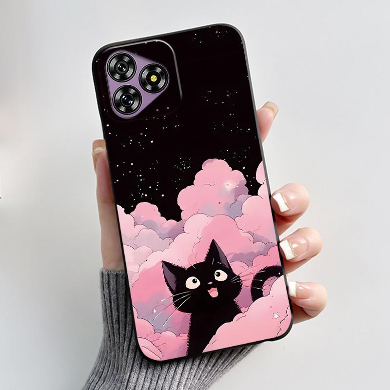 For Oukitel C53 Case Luxury Cute Love Rabbit Funny Black TPU Soft Silicone Protective Phone Case For OukitelC53 C 53 Back Cover
