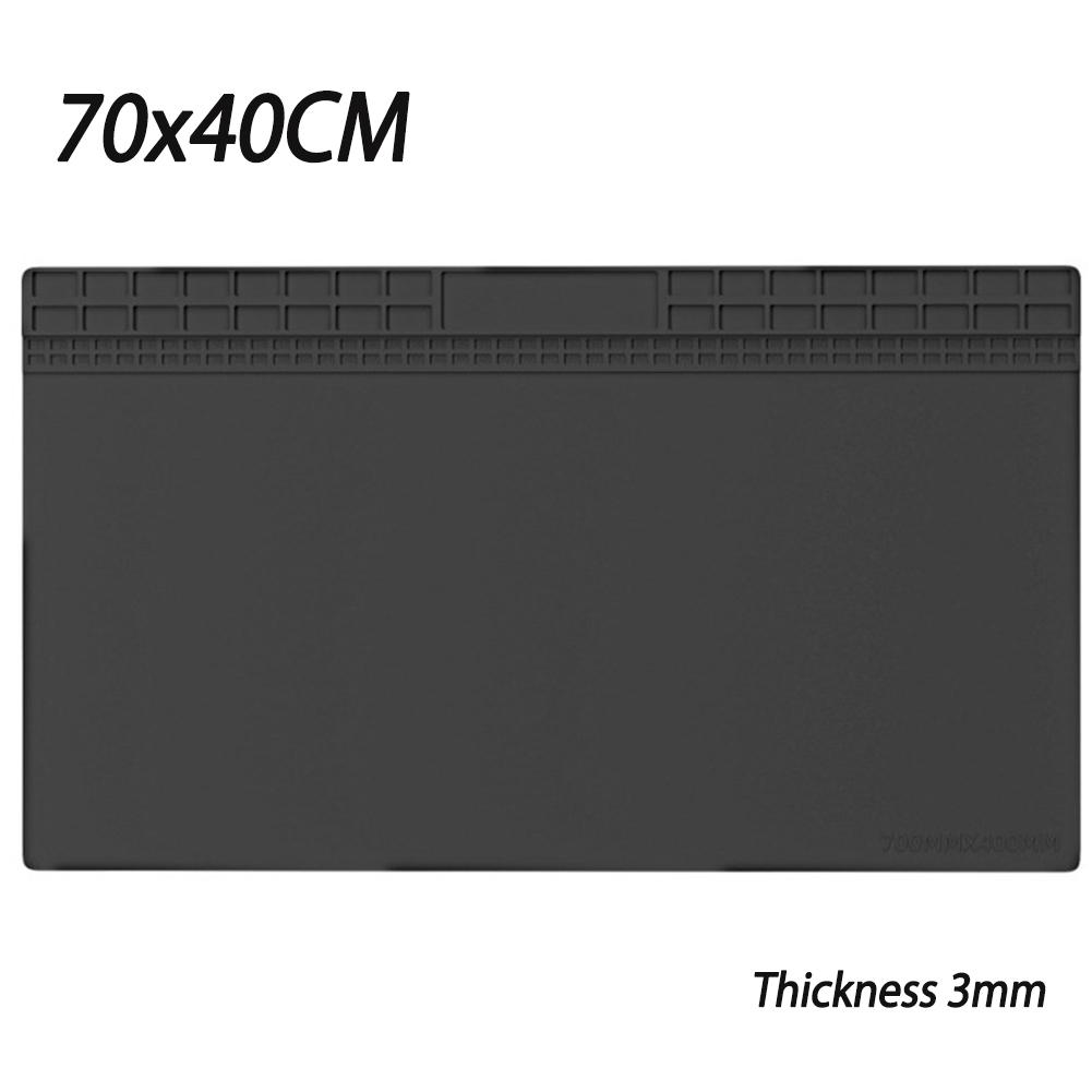 Silicon Insulation Pad Heat-Resistant Repair Work Mat 70*40CM Work Pad Soldering Mat for Electronic Phone Laptop Watch Repair