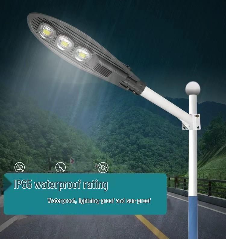Waterproof LED Street Light Head for Outdoor High-Power Lighting – Weatherproof Countryside Mains Powered Light Fixture.