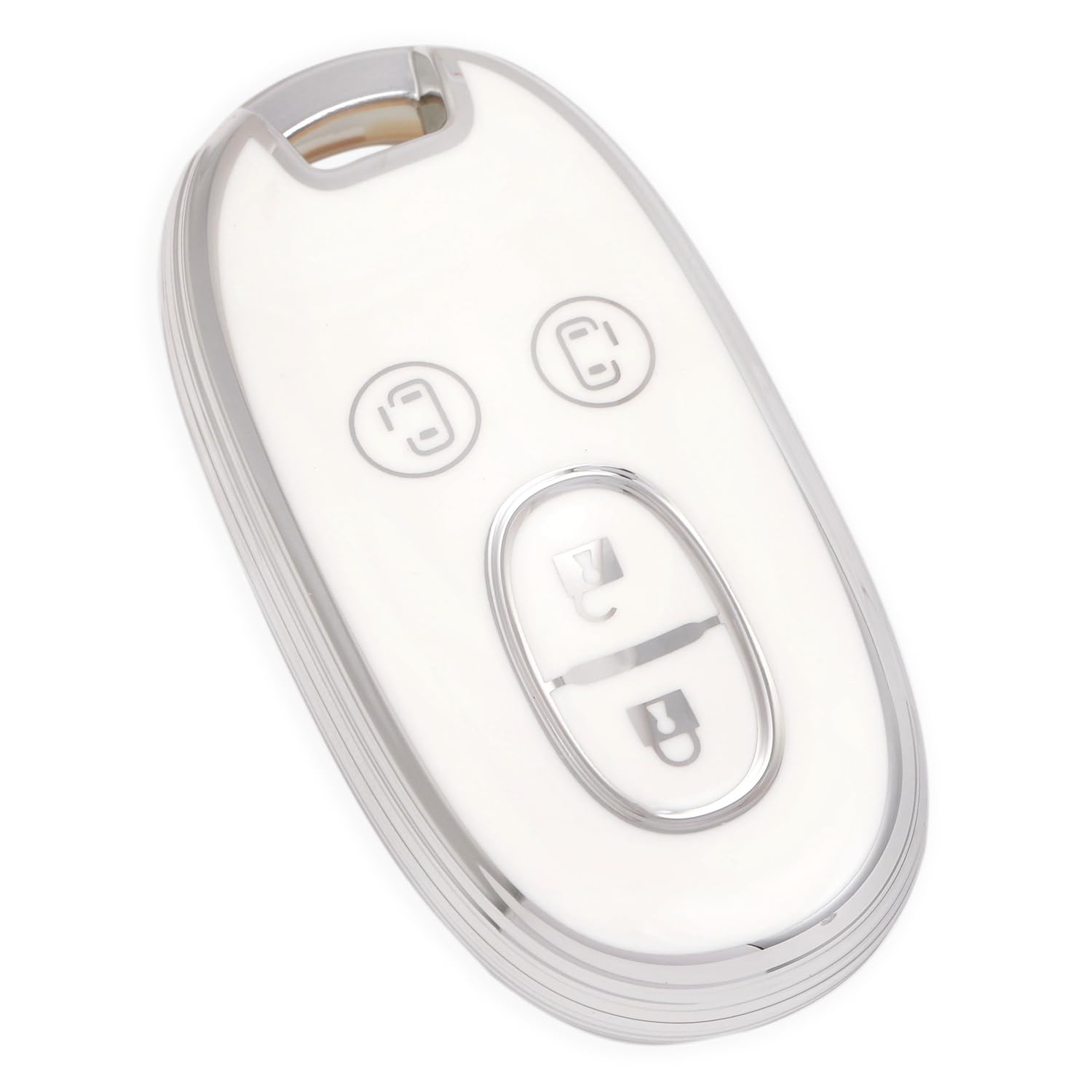 

[YANMW] Alto Key Case Compatible Suzuki Wagon R Stingray Key Cover Lukes Smart Key Case Solio Key Holder, silver white key case білий