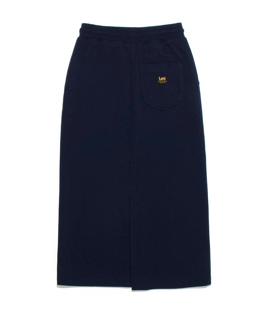 Lee Typo Sweat Long Skirt Navy