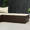 VidaXL Garden Footrest and Cushions 2 Pcs Brown Wicker 319757