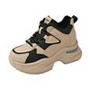 Fashion Mixed Color Chunky Sneakers Women 2025 Fashion Non Slip Platform Vulcanized Shoes Woman Thick Bottom Lace Up Casual Sports Shoes