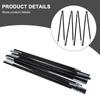 2Pcs Black Camping Repair Accessories Adjustable Tent Pole Replacement Kit Fiber Glass Pole  Outdoor