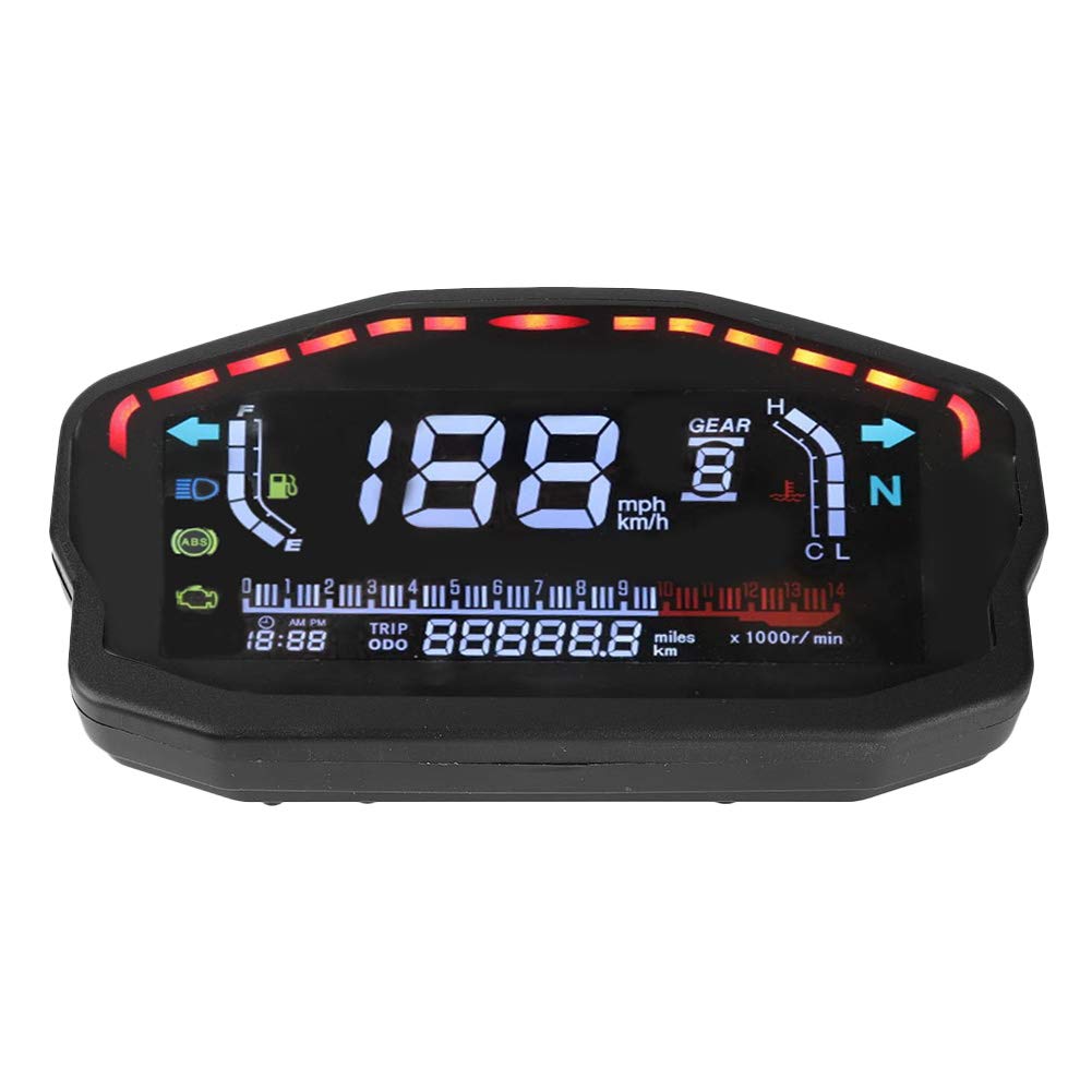 Instrument Motocicletă-Vitezometru Qiilu,Vitezometru Digital LED LCD Profesional,Kilometraj, Tahometru Motocicletă, Instrument Reinstalat