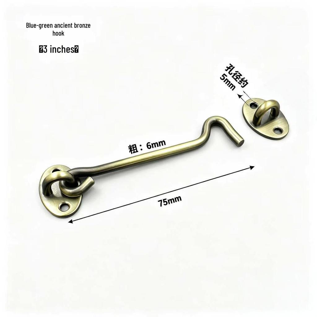 Multi-Color Door Hook: White, Black, Antique & Red Bronze, Stainless Steel, Windproof Room Door Bolt