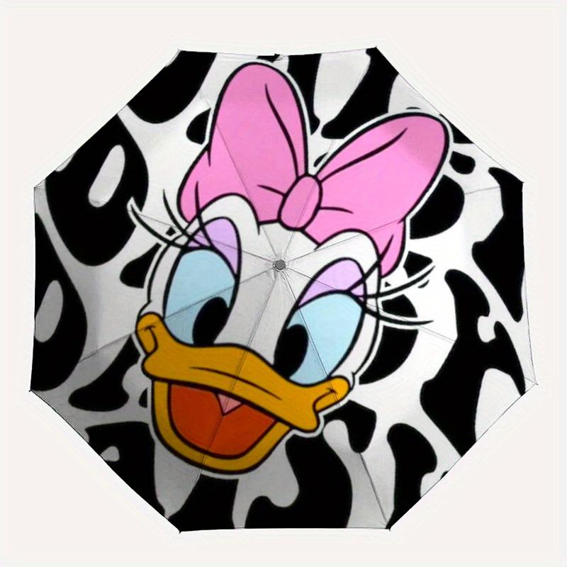 

1pc Daisy Duck Automatic Umbrella with Auto Open/Close,Foldable Sunshade, Perfect Gift for Friends, Durable Plastic Handle yy250804001
