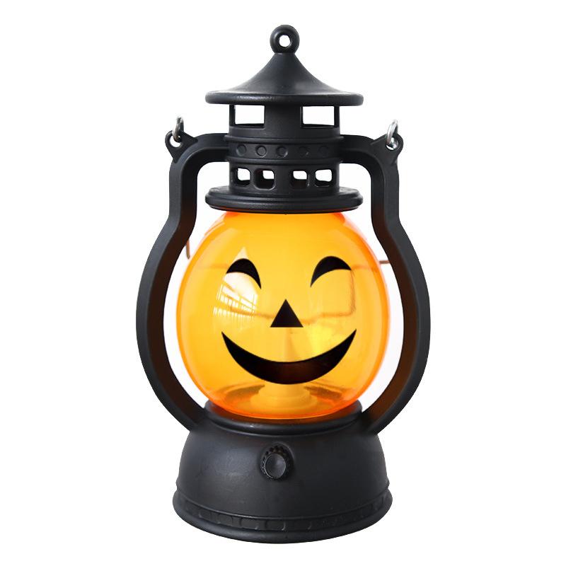 Halloween Decoration Oil Lamp Prop Pumpkin Skull LED Pony Lantern Creative Holiday Bar Party Light Bar Party Atmosphere Props