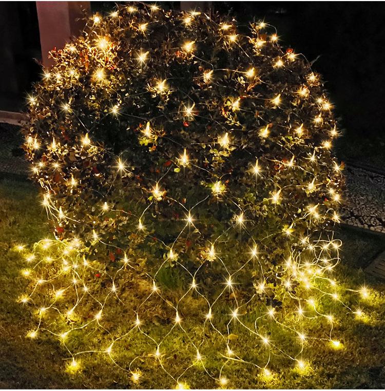 Outdoor LED Fishing Net Lights, Waterproof Starry Sky Mesh for Courtyard, Lawn, and Tree Decoration