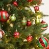 50Pcs Christmas Ball Decoration Red Green Painted Xmas Ball Ornaments Set 40Mm Hanging Xmas Ball For Holiday Atmosphere Decor