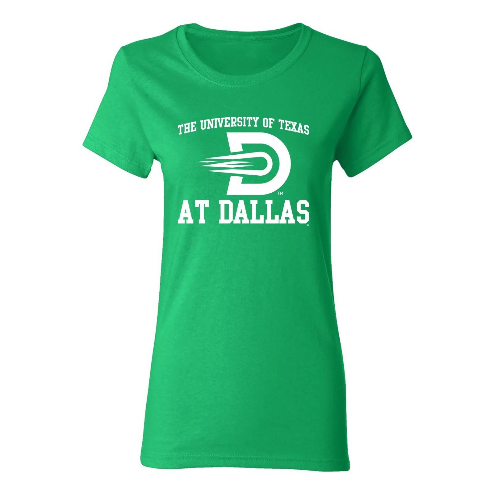 University of Texas Dallas Comets Arch Logo Women s T-Shirt - Irish Green L