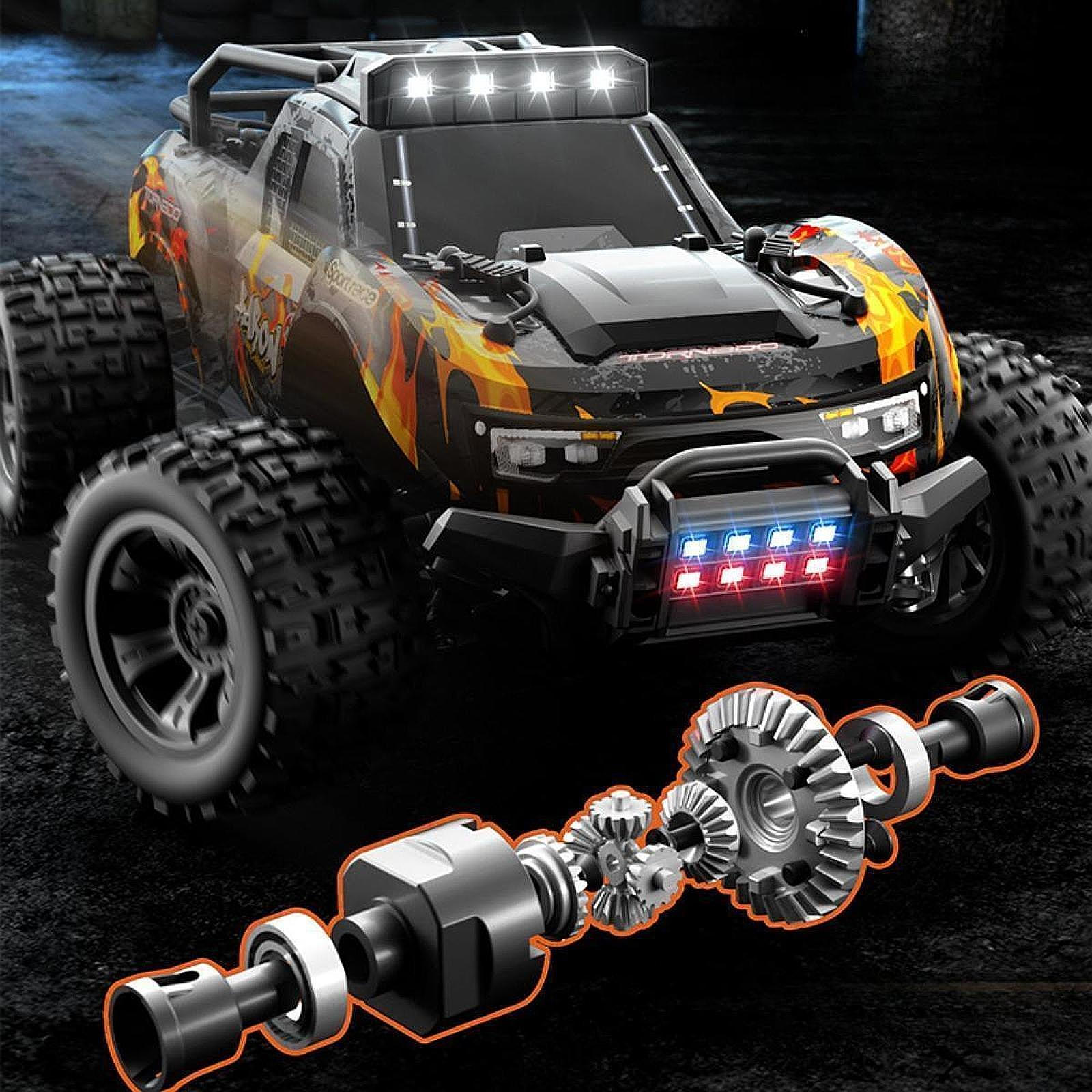 

1/18 RC Car Remote Control 2.4G,Simulation,Electric Vehicle,28 km/H Hobby Truck 4WD for Boys Black Yellow