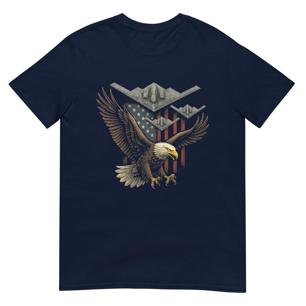 Patriotic Eagle B2 Stealth Bombers American Flag 4th Of July TShirt S