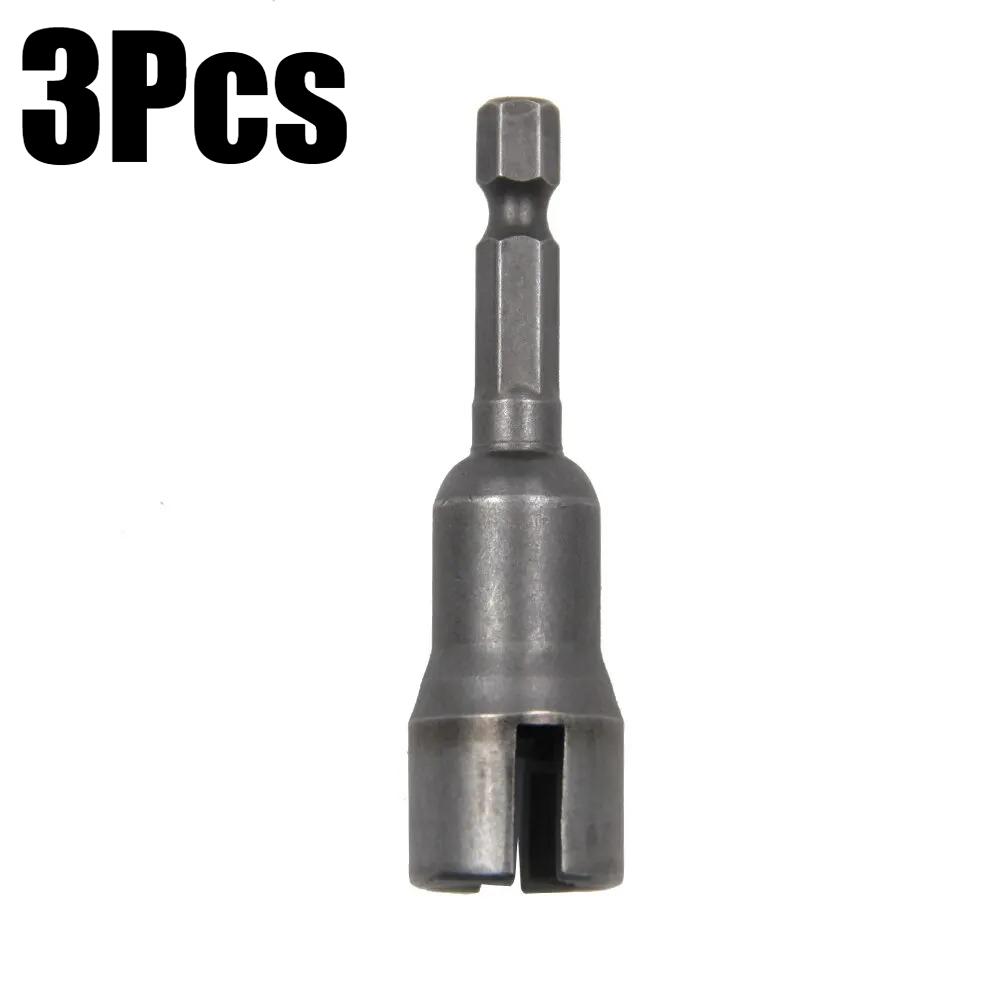 1/4 Inch 6.35mm Hex Shank Socket Adapter Nut for Power Tool Slotted Butterfly Bolt Socket Wrench Electric Screwdriver Sleeve