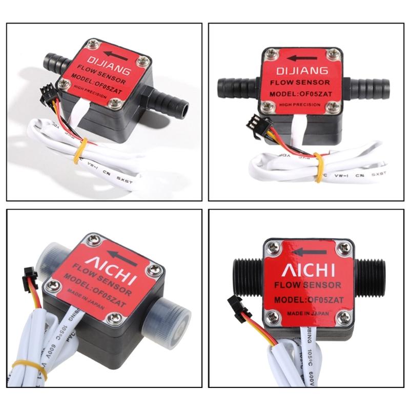 2 Standard G1/2/G3-/8 Thread Water Flow Hall Sensor Switch Flow Meter Flowmeter Counter Used for Diesel- Engine Oil