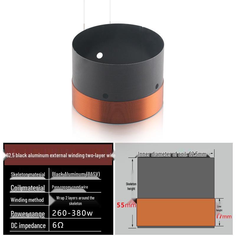 8-15" Speaker Repair: 63.5, 62.8, 60.5mm Bass Voice Coil Options