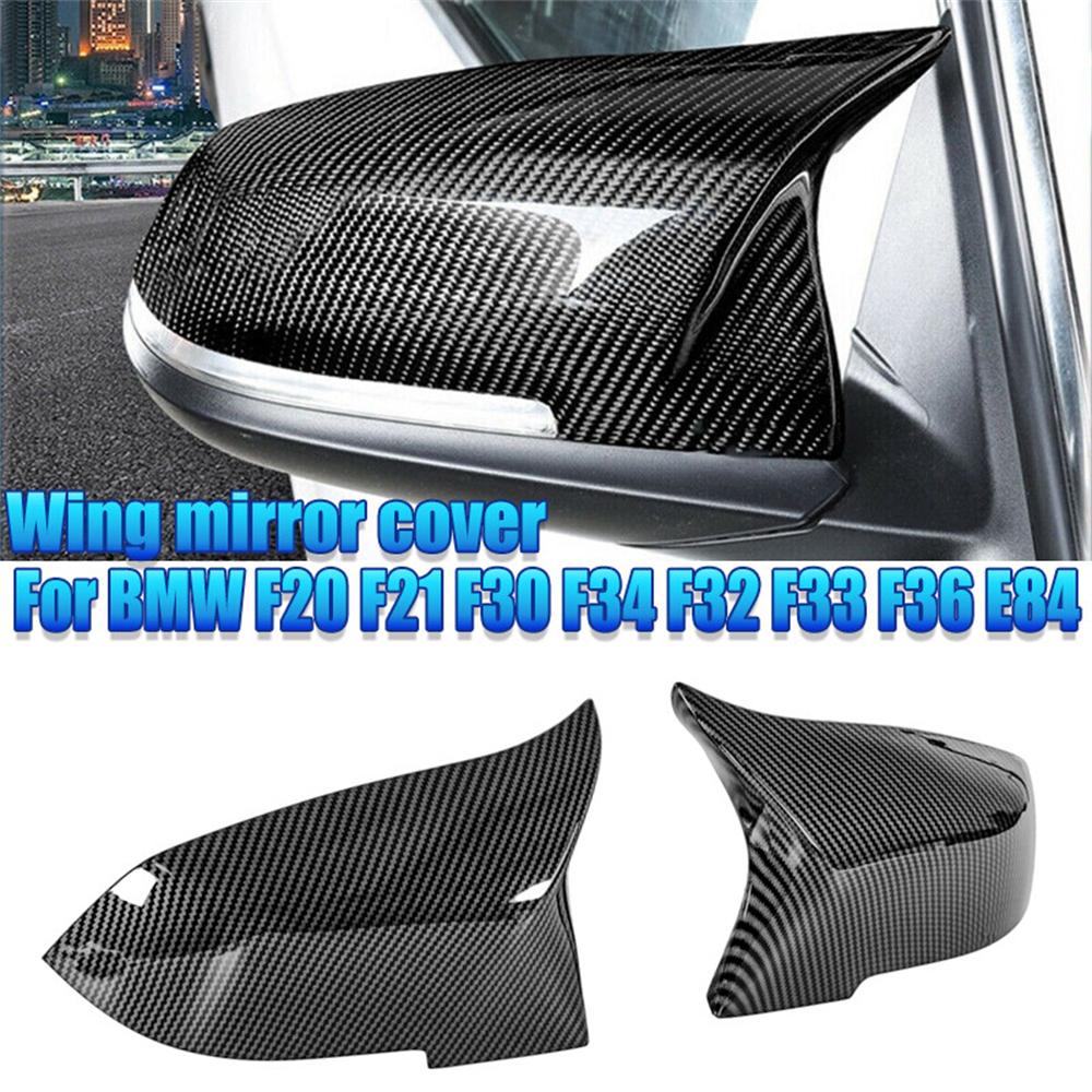 Carbon Fiber Look Rear Mirror Cover Caps For BMW 4Series F32 F33 F36 420i 428i 1Pair