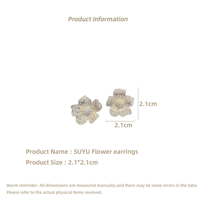 Petal Earrings Pink Exquisite Flower Earrings Ladies' Fashionable And Elegant Accessories